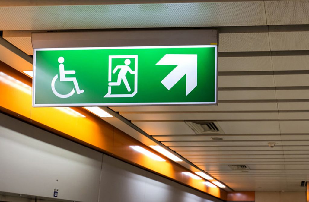 fire escape signs